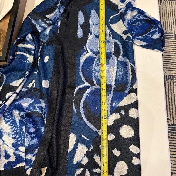 Chico's Travelers Blue and Black and solid black reversible long Cardigan 12P - Picture 7 of 10